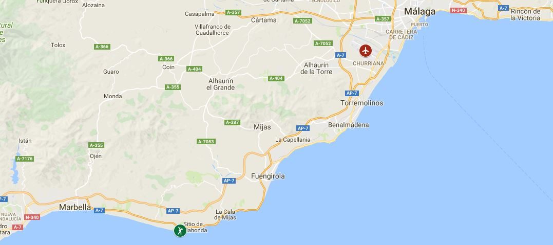 Transfers from Malaga Airport to Cabopino